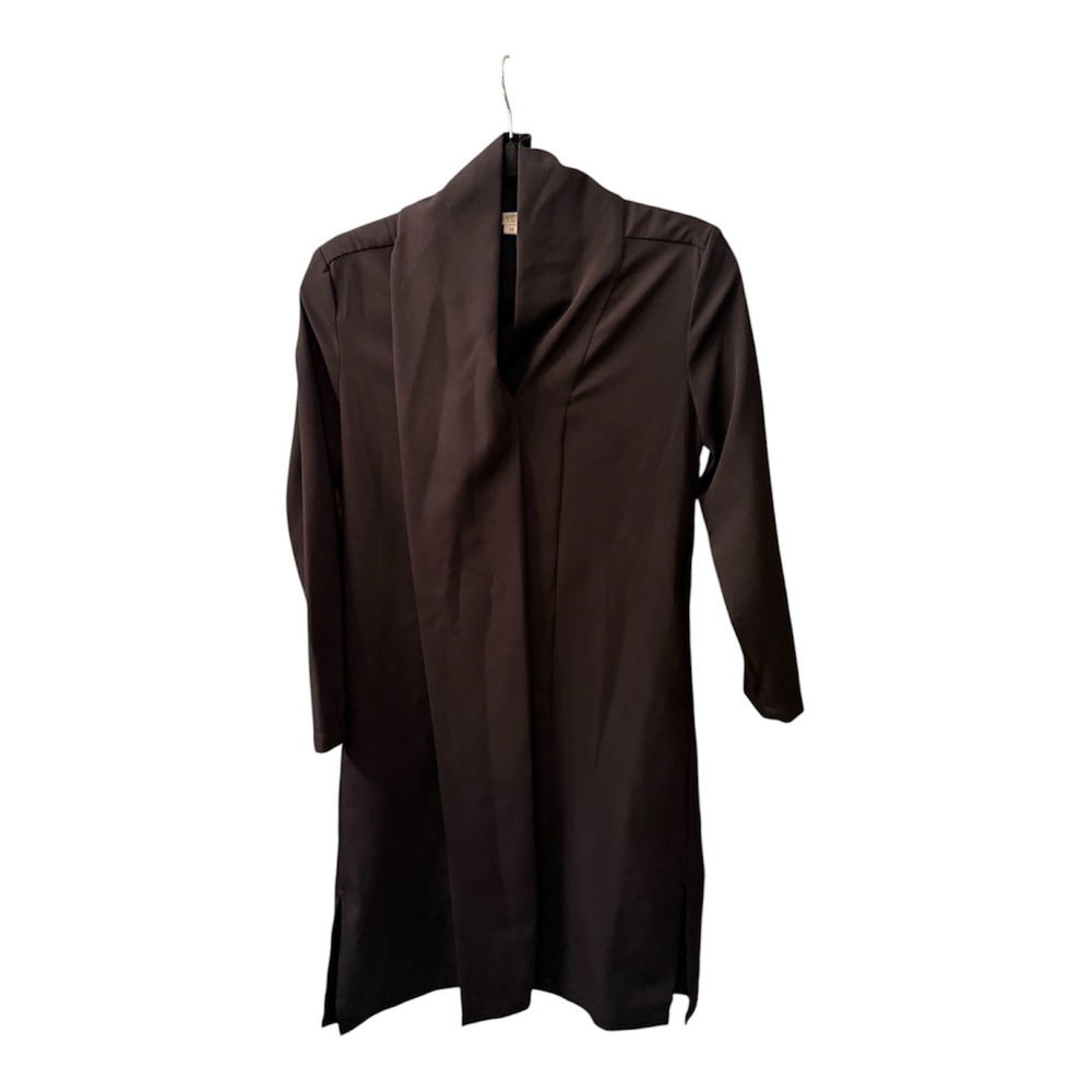 Burdilly Brit Womens Black Shawl Collar dress size M
